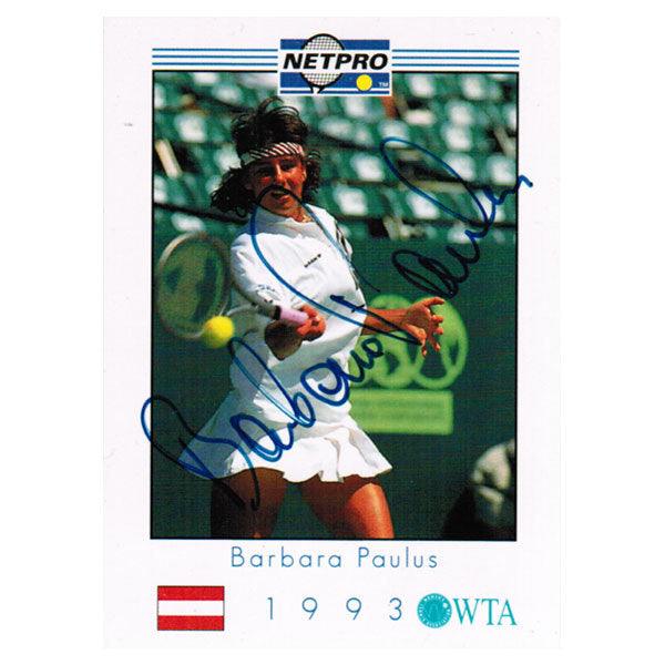 Barbara Paulus Signed NETPRO Women's Card