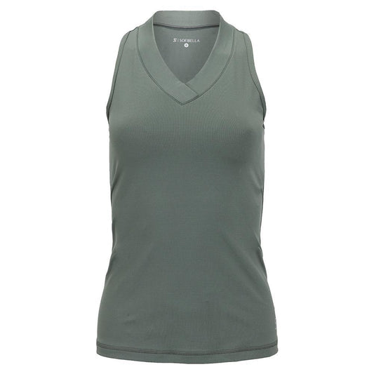 Women's UV Colors Racerback Tennis Tank Army