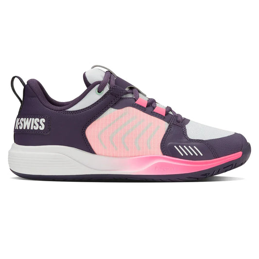 Women's Ultrashot Team Tennis Shoes Purple Plumeria and White