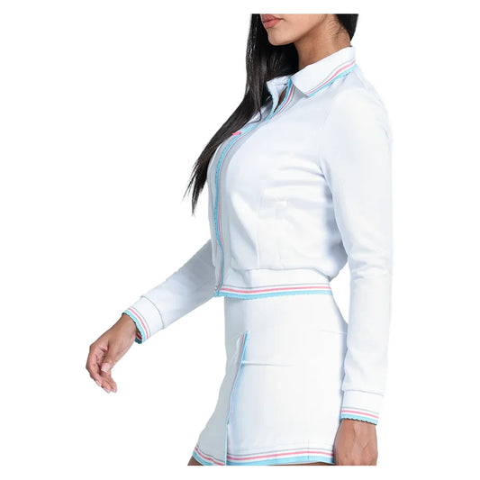 Women's Retro Revival Tennis Jacket White