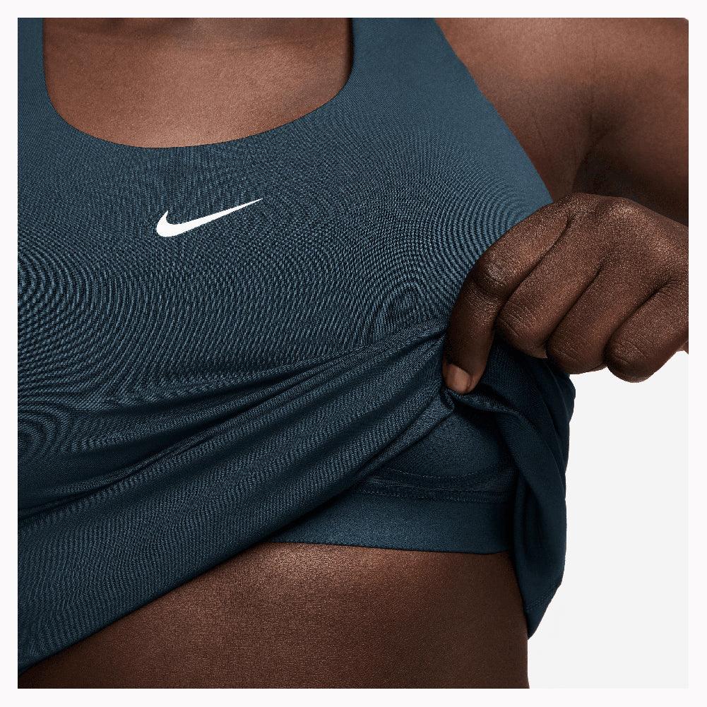 Women's Swoosh Medium-Support Padded Sports Bra Tank Armory Navy and White