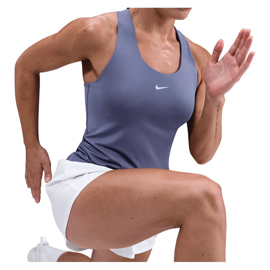 Women's Swoosh Medium-Support Padded Sports Bra Tank World Indigo and White