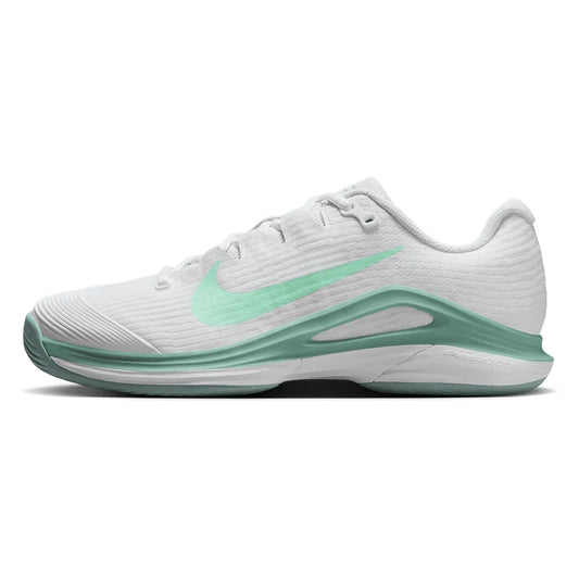 Women's Zoom Vapor 12 Tennis Shoes White and Mint Foam