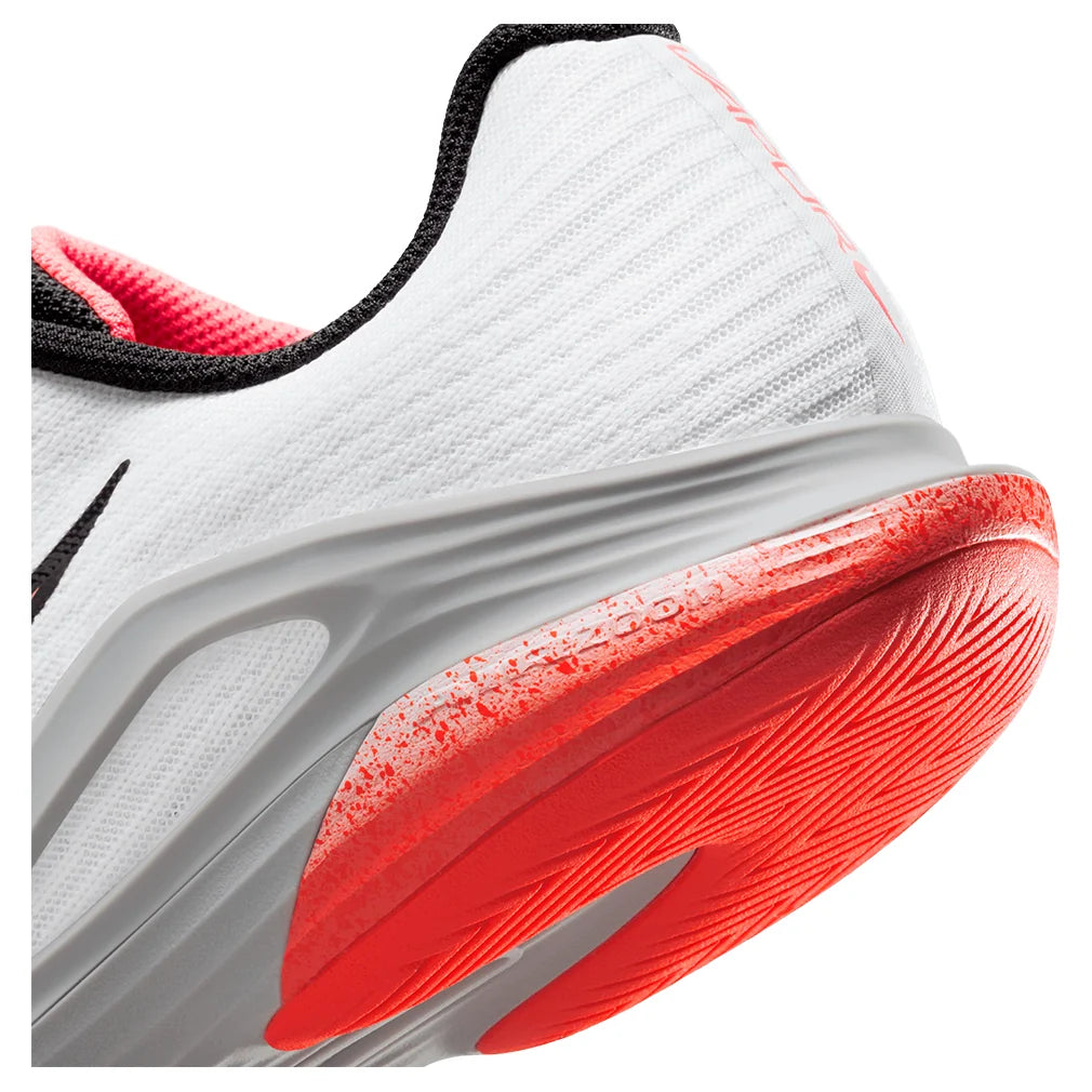 Women's Zoom Vapor 12 Premium Tennis Shoes White and Hot Lava