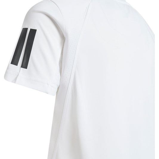 Boys' Club 3 Stripe Tennis Tee White