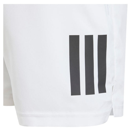 Boys' Club 3 Stripe Tennis Short White