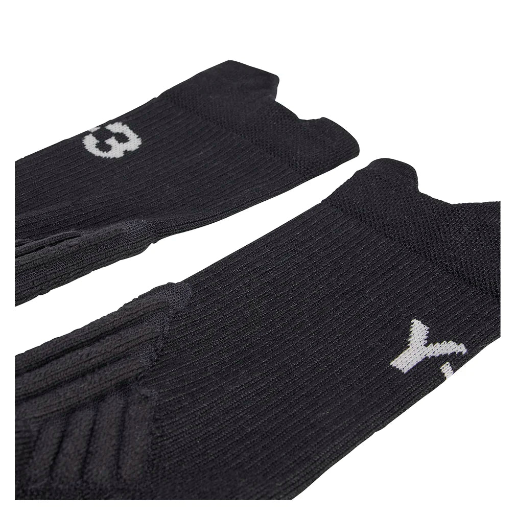 Y-3 Tennis Crew Socks Black and Orbit Grey