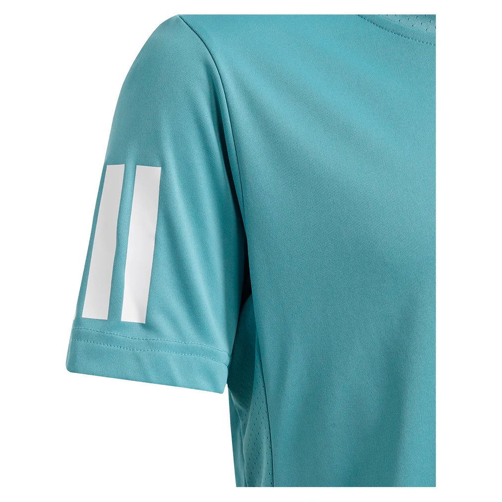 Boys' Club 3-Stripe Tennis Tee Powder Teal