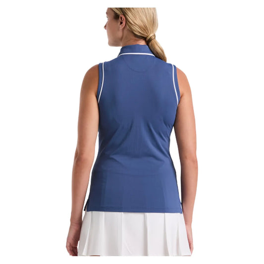 Women's Sleeveless Veronica Tennis Polo True Navy