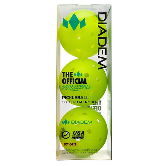 Power 3 Pack Pickleball Balls Neon