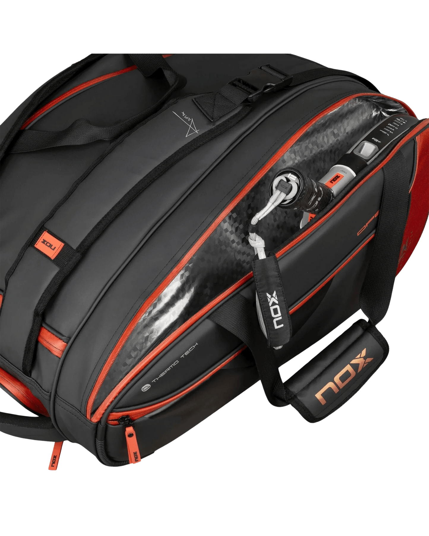 Nox LUXURY OPEN Series Black/Red Padel Bag - Bell Racket Store