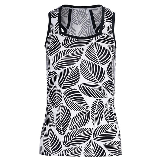 Women's Rumary Tennis Tank Botanical Leaves - Bell Racket Store