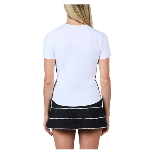 Women's Short Sleeve Tennis Top White - Bell Racket Store