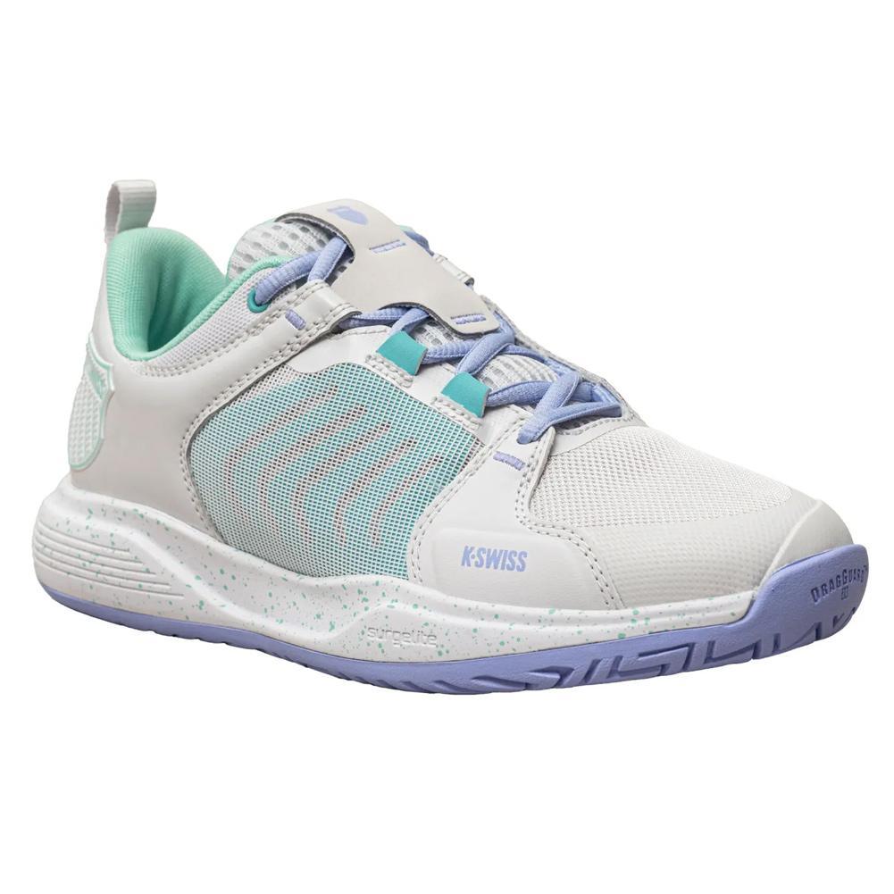 Women's Ultrashot Team Tennis Shoes Nimbus Cloud and Neon Purple - Bell Racket Store