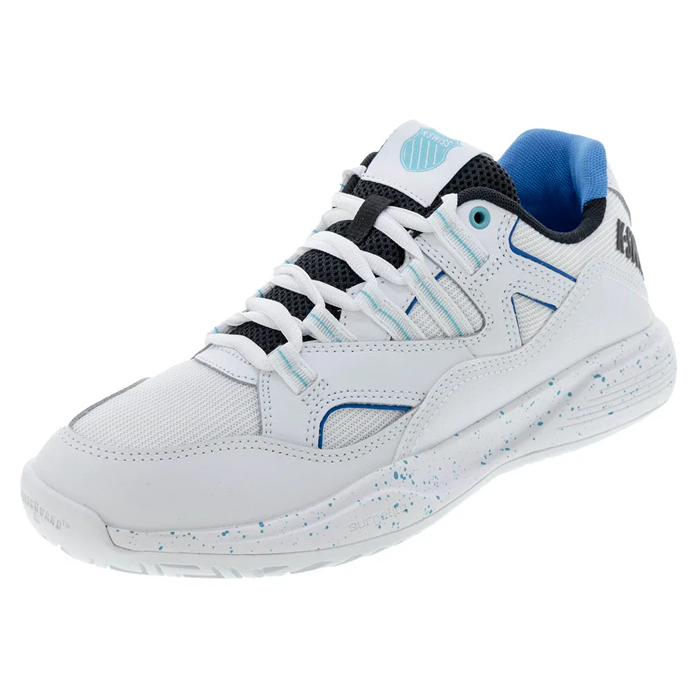 Men's Tura Team Pickleball Shoes White and Brilliant Blue