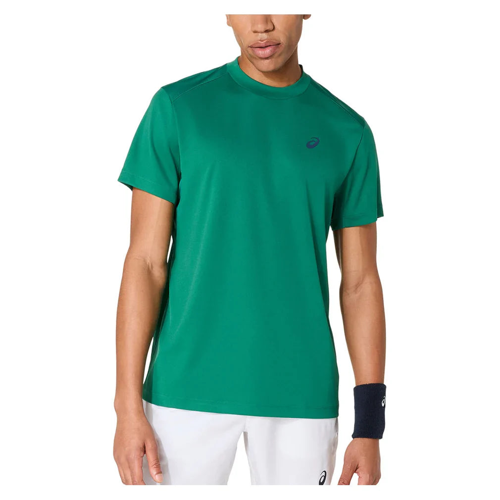 Men's Court Short Sleeve Tennis Top Jasper Green