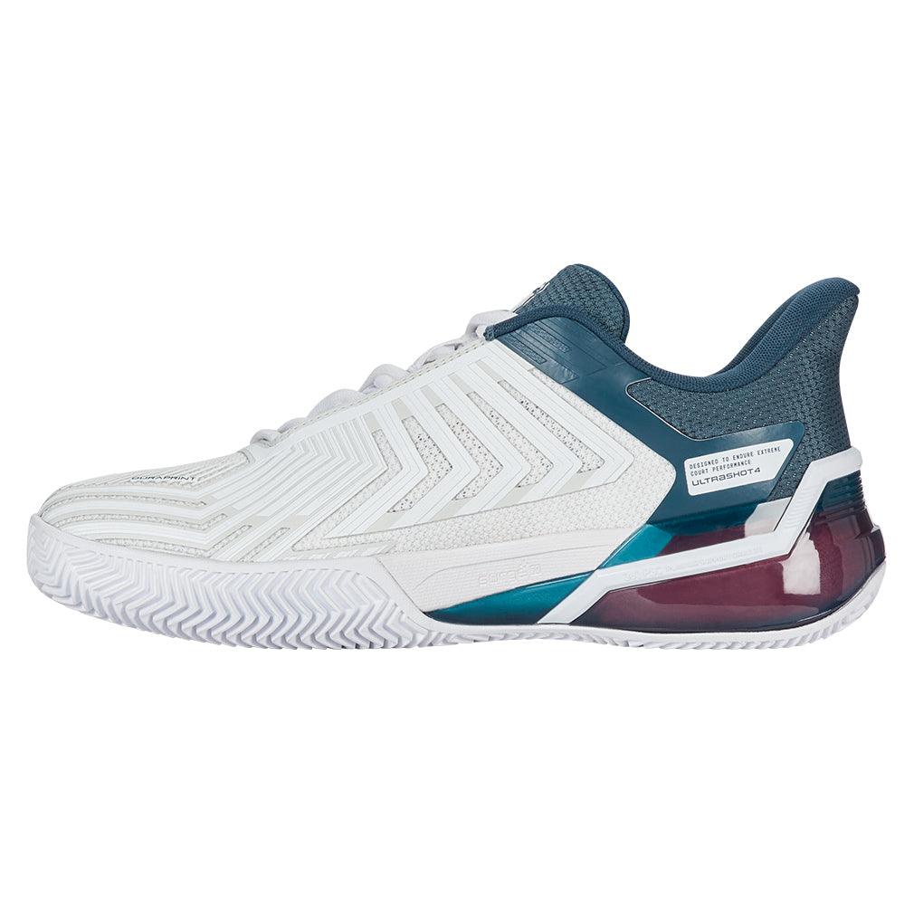Men's Ultrashot 4 Clay Tennis Shoes White and Stargazer