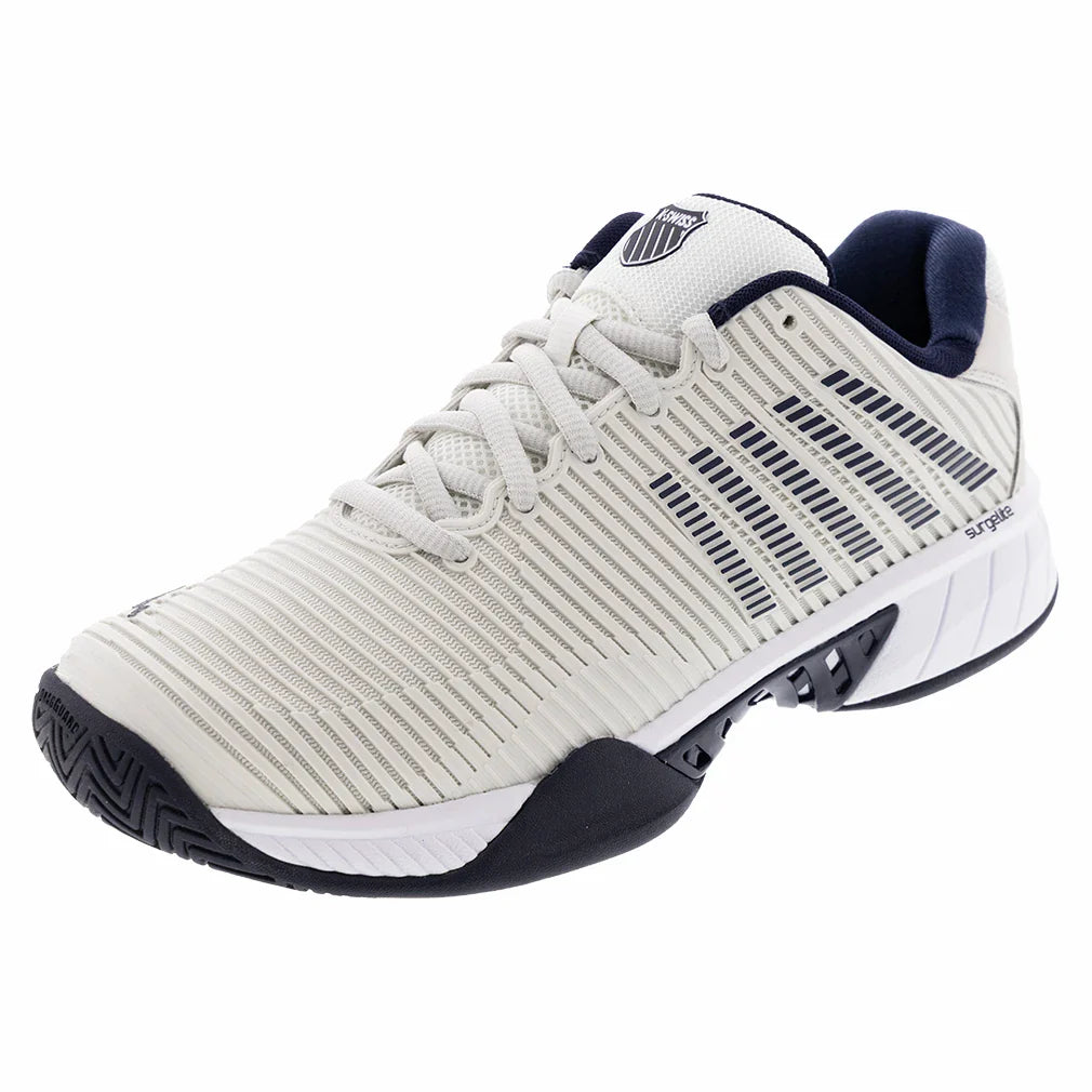 Men's Hypercourt Express 2 Tennis Shoes Vaporous Gray and White Peacoat