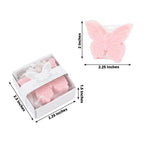 10 Pack Blush Butterfly Unscented Soap Baby Shower Favors with Gift Boxes, Pre - Packed Bridal Shower Wedding Souvenirs - 2" - Bell Racket Store