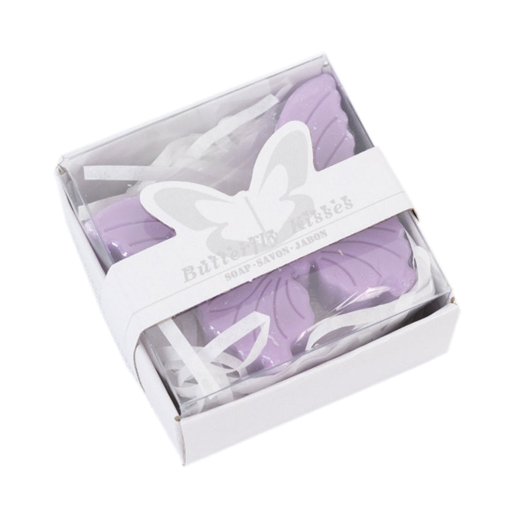 10 Pack Lavender Butterfly Unscented Soap Baby Shower Favors with Gift Boxes, Pre - Packed Bridal Shower Wedding Souvenirs - 2" - Bell Racket Store