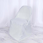 10 Pack Polyester Chair Covers for Folding Chairs White - Wrinkle - Free Stain - Resistant Slip - On Design for Events - Bell Racket Store