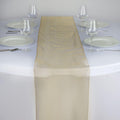 10 Pack Sheer Organza 14"x108" Table Runners Gold - Soft and Lightweight Table Accent for Weddings