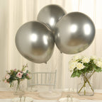 10 Pack Silver Biodegradable Balloons, 18" Thickened Extra Strong Eco - friendly Latex Helium Party Balloons - Bell Racket Store