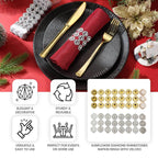 10 Pack Silver Sunflower Diamond Rhinestones Napkin Holders With Velcro, Elegant Wedding Napkin Rings - Bell Racket Store