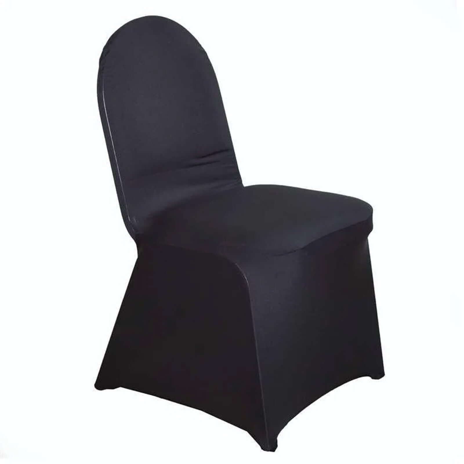 10 Pack Spandex Chair Covers for Banquet Chairs Black - Durable Reusable Stretch Slip - On Covers for Gatherings - Bell Racket Store