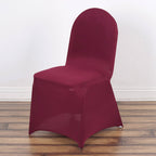 10 Pack Spandex Chair Covers for Banquet Chairs Burgundy - Durable Reusable Stretch Slip - On Covers - Bell Racket Store
