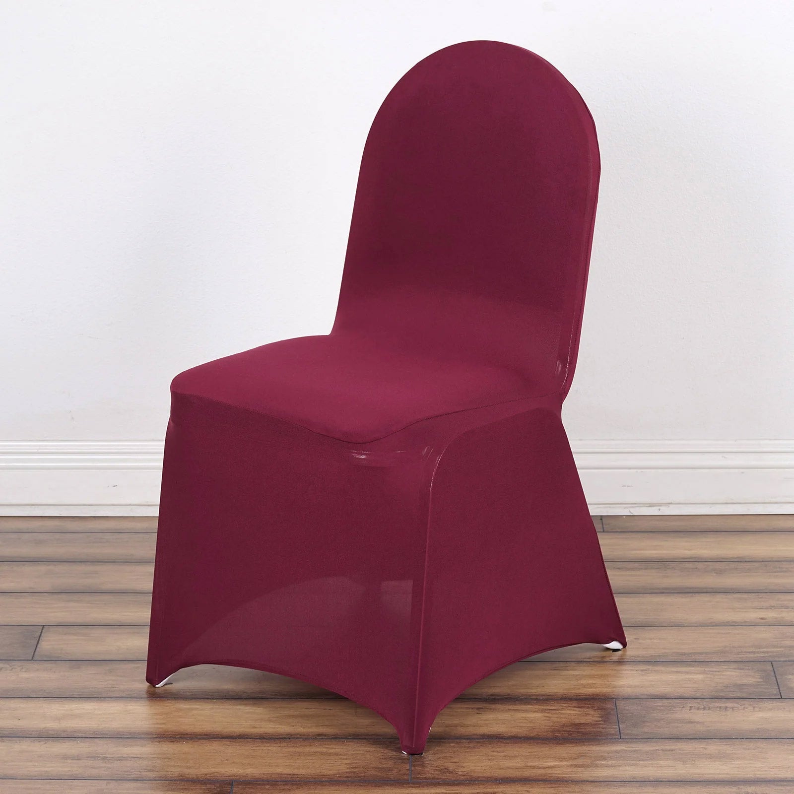 10 Pack Spandex Chair Covers for Banquet Chairs Burgundy - Durable Reusable Stretch Slip - On Covers - Bell Racket Store