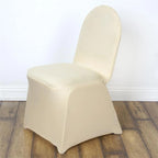 10 Pack Spandex Chair Covers for Banquet Chairs Champagne - Durable Reusable Stretch Slip - On Covers - Bell Racket Store