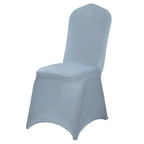 10 Pack Spandex Chair Covers for Banquet Chairs Dusty Blue - Durable Reusable Stretch Slip - On Covers - Bell Racket Store