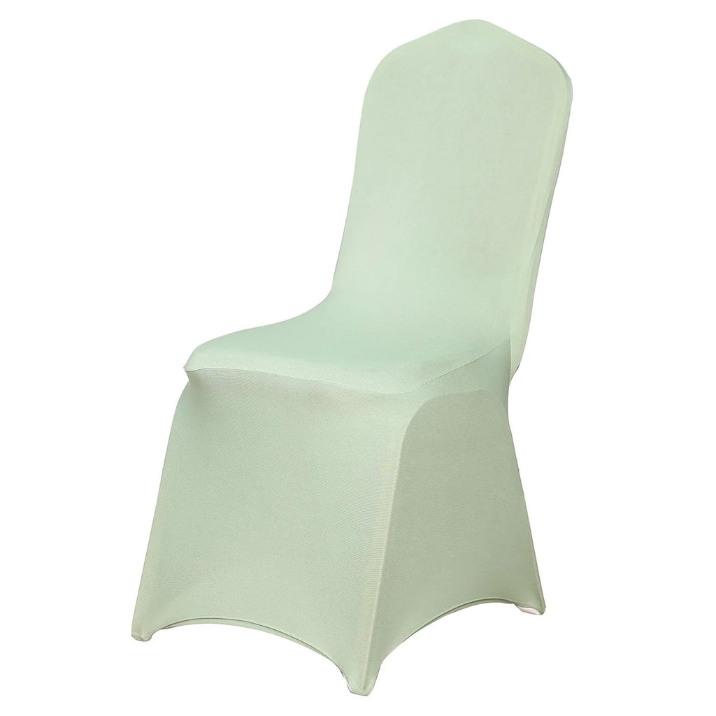 10 Pack Spandex Chair Covers for Banquet Chairs Sage Green - Durable Reusable Stretch Slip - On Covers - Bell Racket Store
