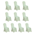 10 Pack Spandex Chair Covers for Banquet Chairs Sage Green - Durable Reusable Stretch Slip - On Covers - Bell Racket Store