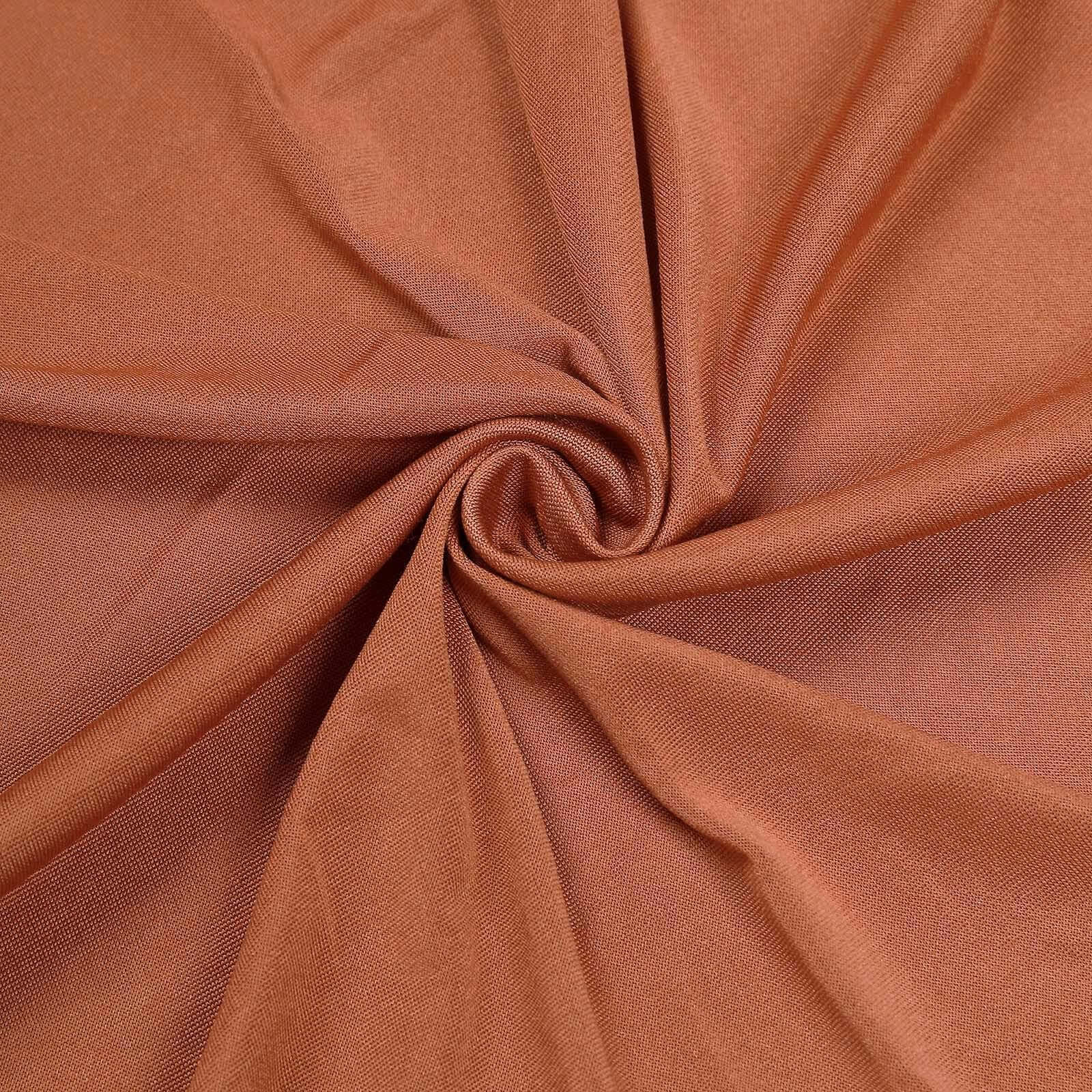 10 Pack Spandex Chair Covers for Banquet Chairs Terracotta (Rust) - Durable Reusable Stretch Slip - On Covers - Bell Racket Store