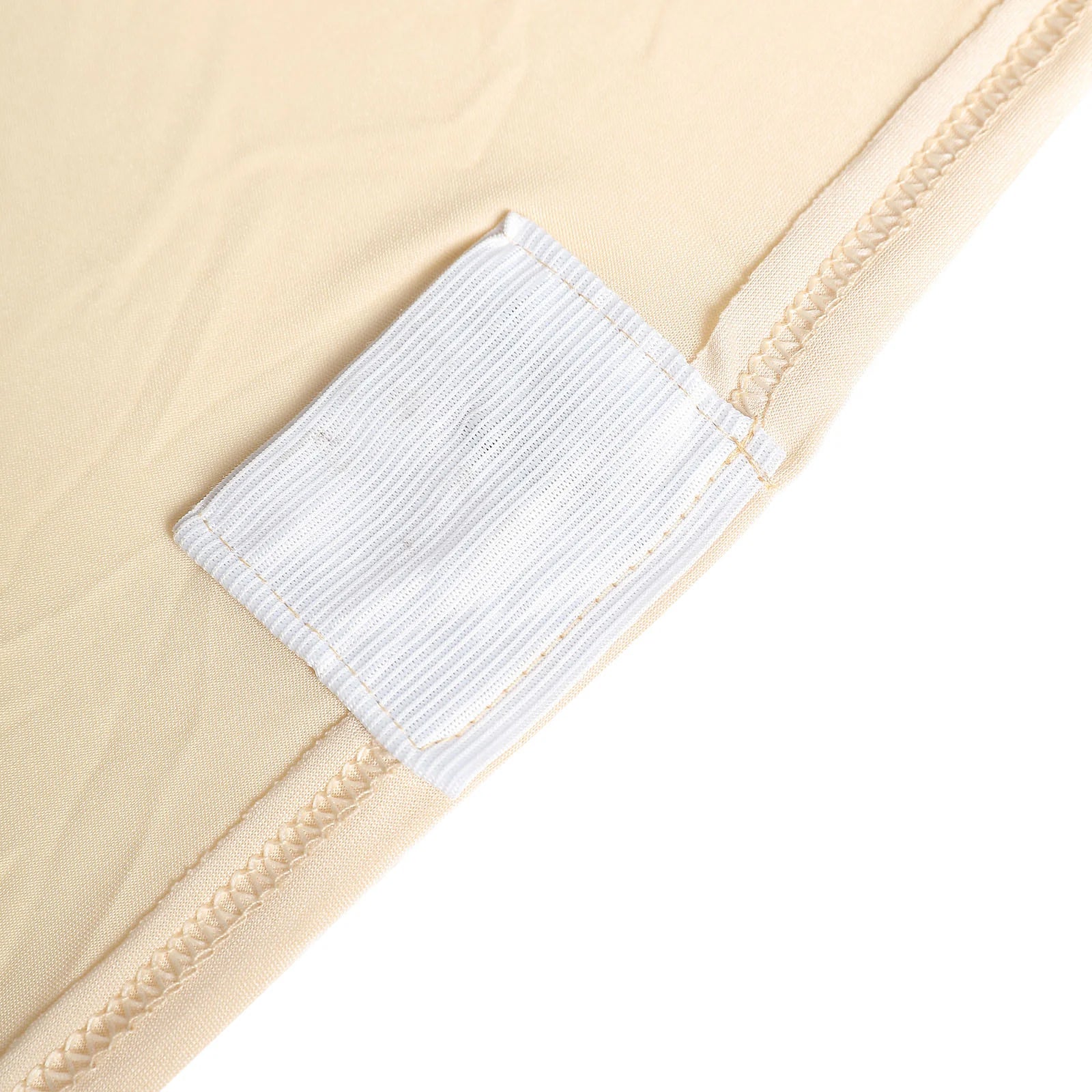 10 Pack Stretch Spandex Chair Covers Beige for Folding Chairs - Durable 160GSM Fitted Slipcovers - Bell Racket Store