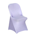 10 Pack Stretch Spandex Chair Covers Lavender Lilac for Folding Chairs - Durable 160GSM Fitted Slipcovers - Bell Racket Store