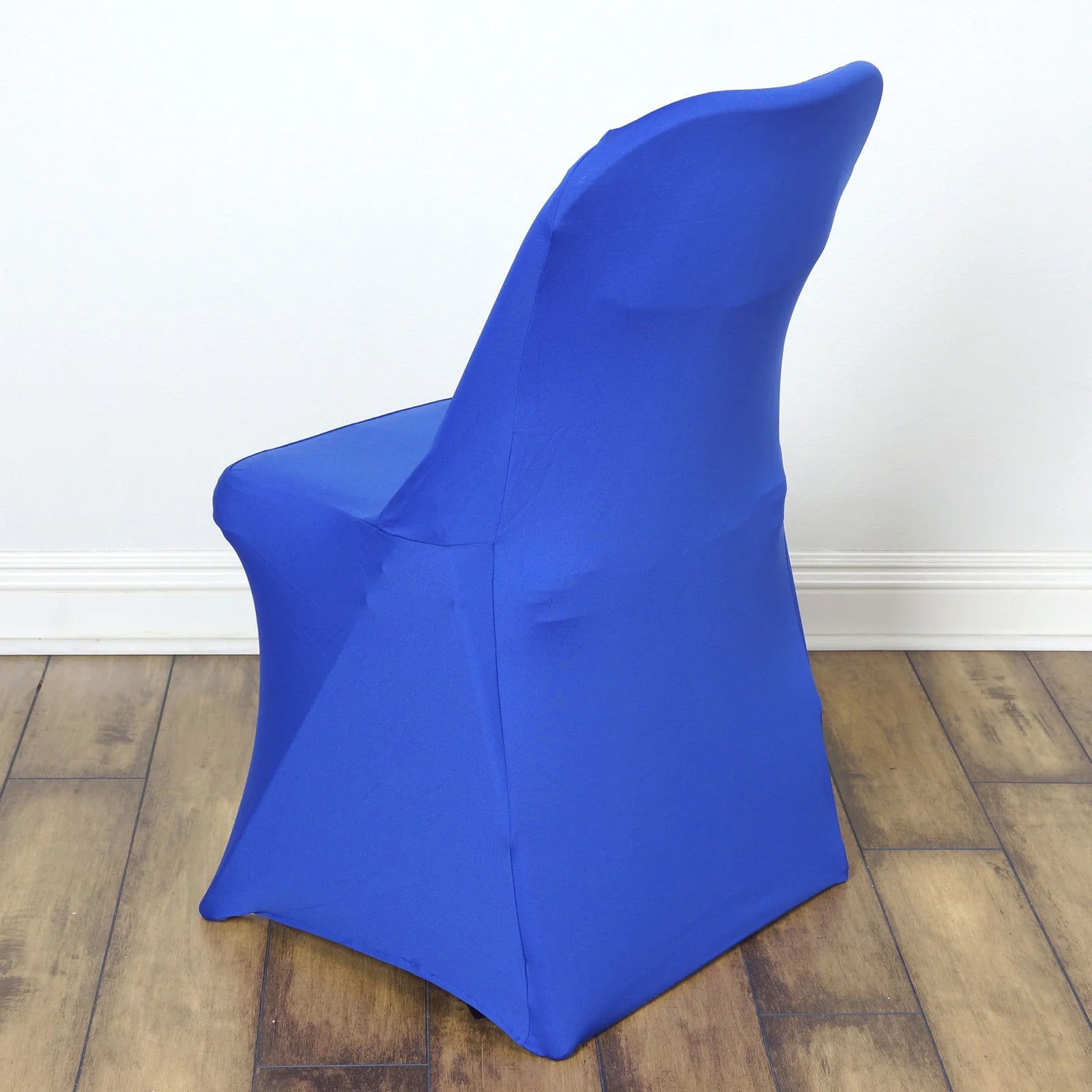 10 Pack Stretch Spandex Chair Covers Royal Blue for Folding Chairs - Durable 160GSM Fitted Slipcovers - Bell Racket Store