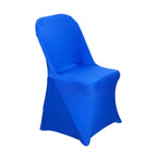 10 Pack Stretch Spandex Chair Covers Royal Blue for Folding Chairs - Durable 160GSM Fitted Slipcovers - Bell Racket Store