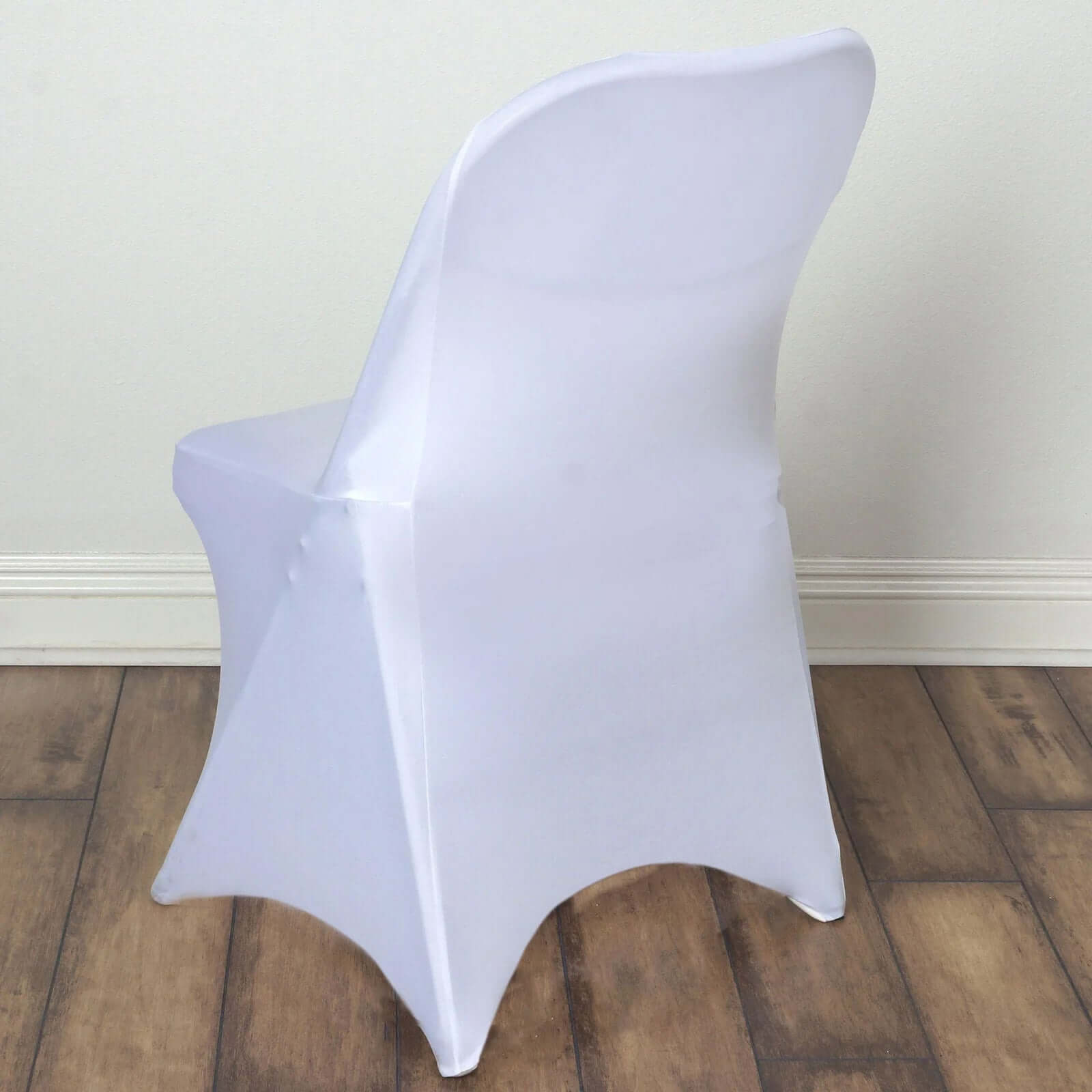 10 Pack Stretch Spandex Chair Covers White for Folding Chairs - Durable Perfectly 160GSM Fitted Slipcovers for Professional & Casual Events - Bell Racket Store