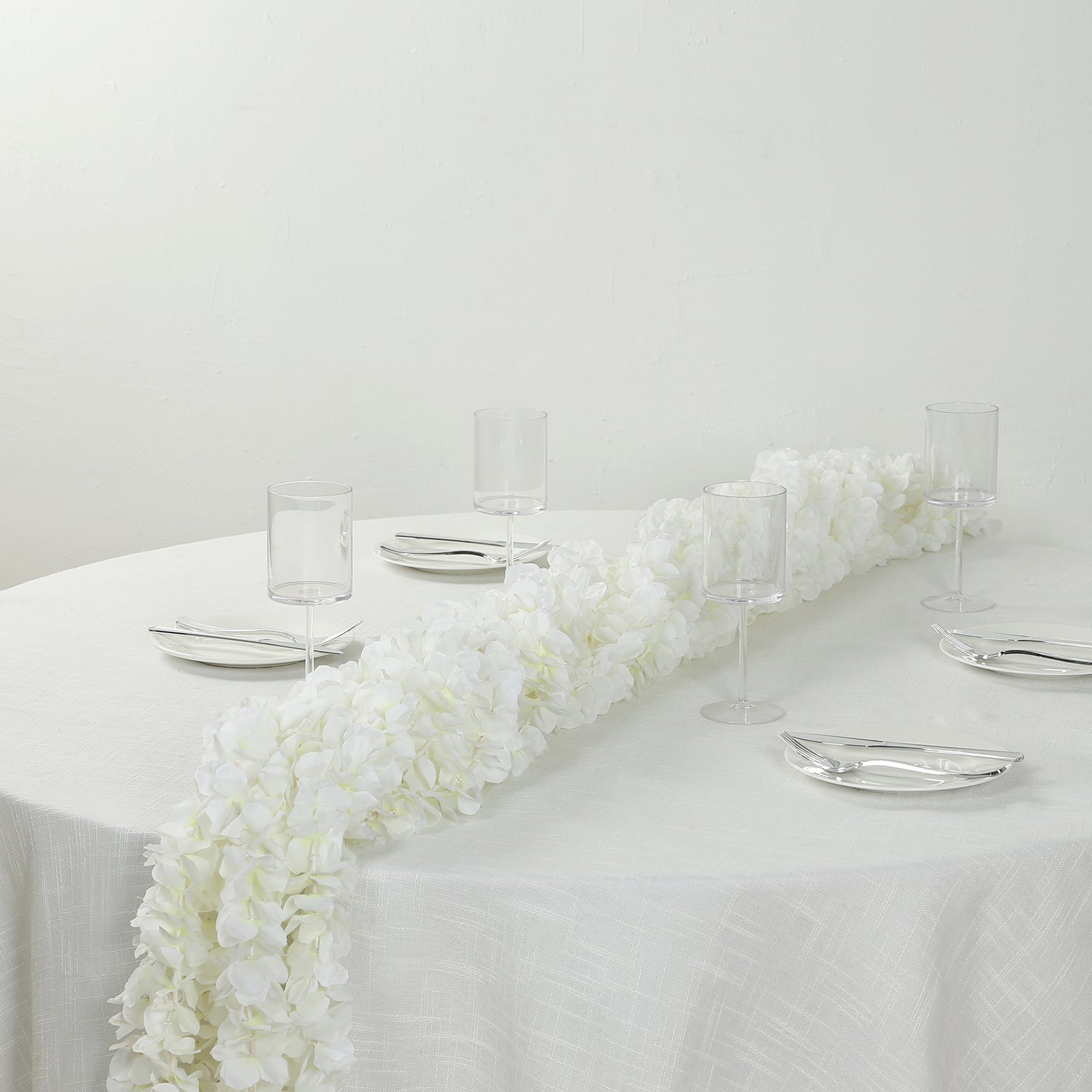 10 Pack White Artificial Wisteria Vines Flower Garlands, Hanging Silk Flowers Wedding Arch Garden Wall Decor - 6.5ft - Bell Racket Store