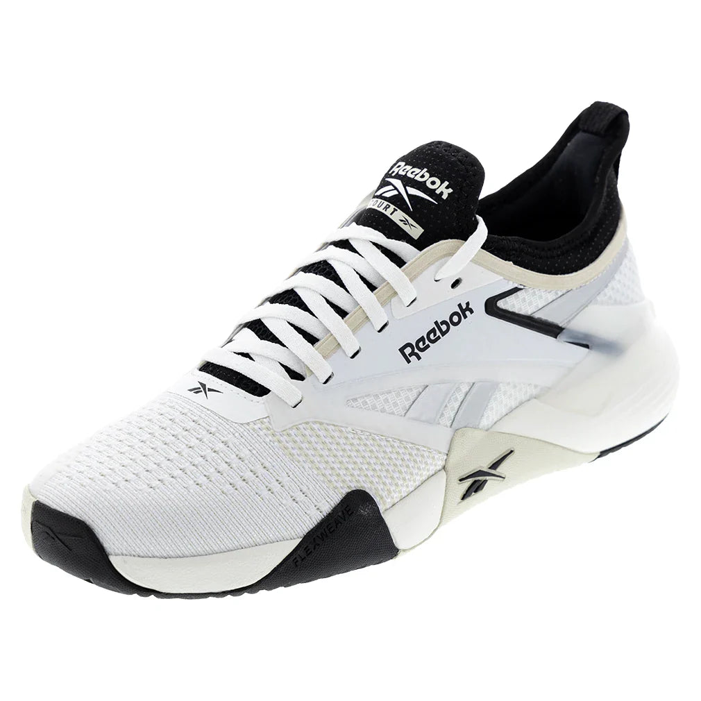 Unisex Nano Court Training Shoes White and Black