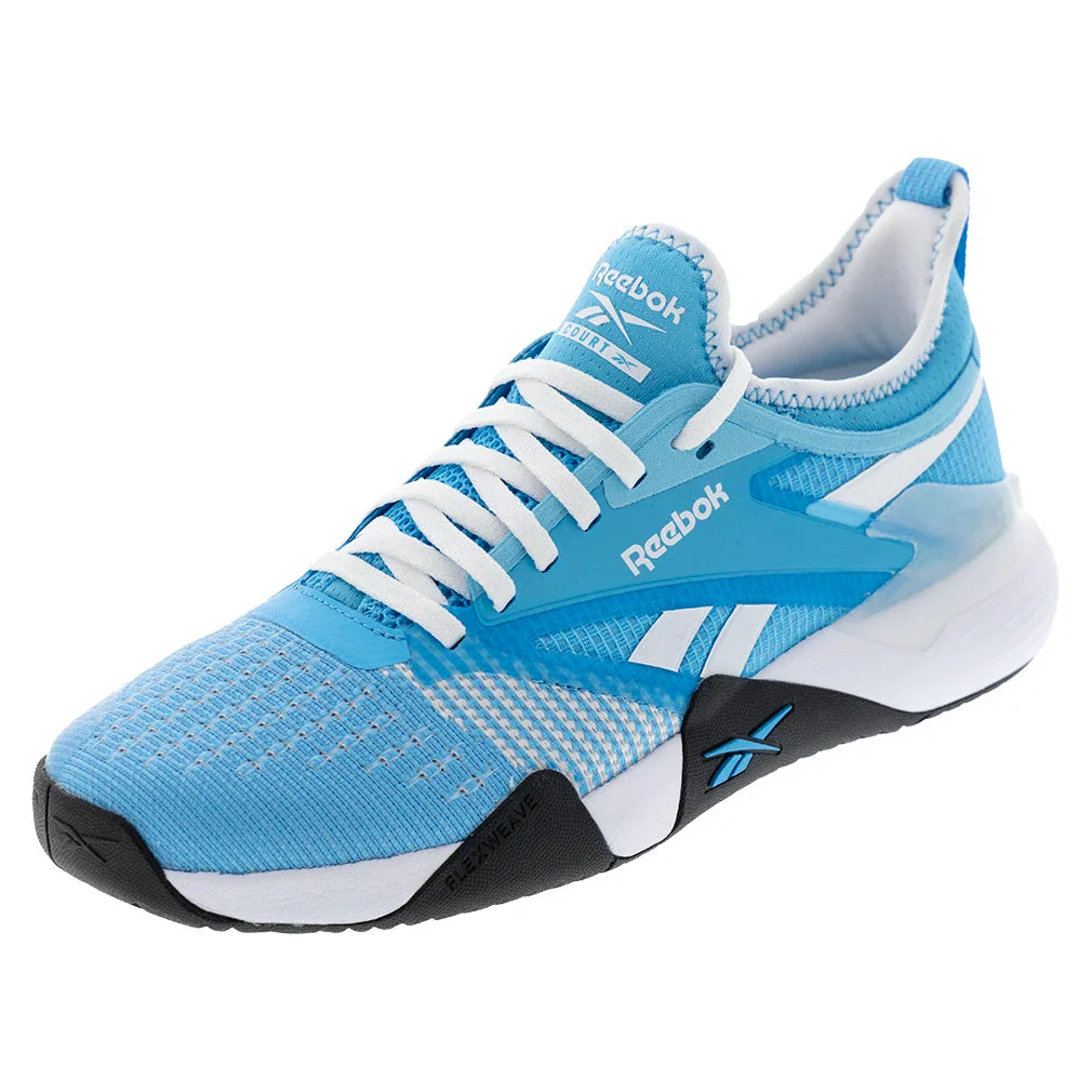 Unisex Nano Court Training Shoes Future Cyan and White