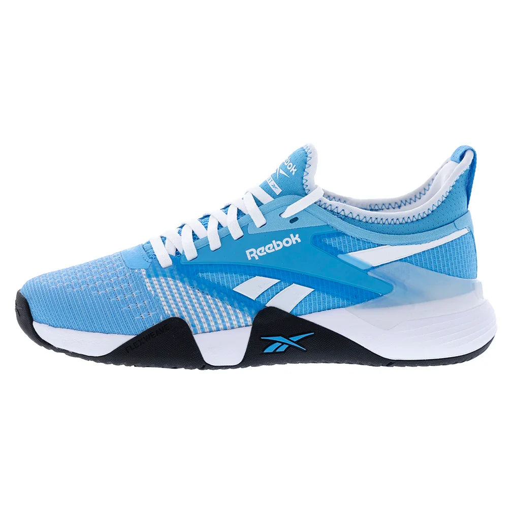 Unisex Nano Court Training Shoes Future Cyan and White