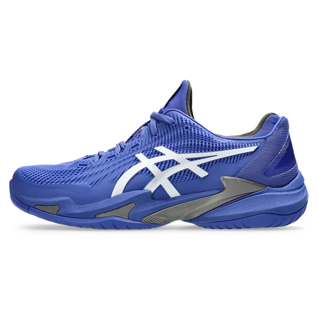Men's Court FF 3 Tennis Shoes Dark Cobalt and White