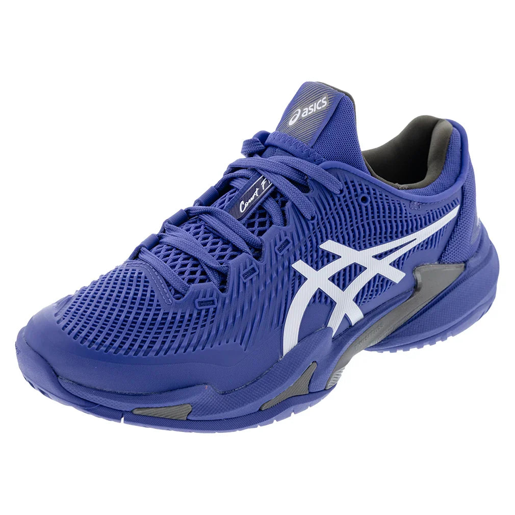 Men's Court FF 3 Tennis Shoes Dark Cobalt and White