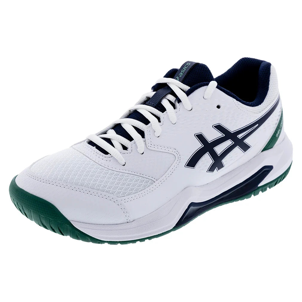 Men's GEL-Dedicate 8 Tennis Shoes White and Midnight