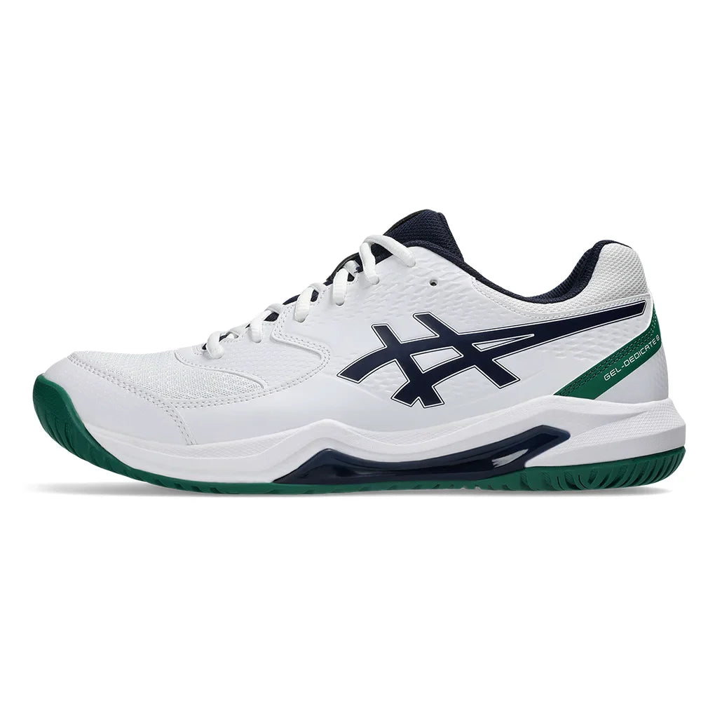 Men's GEL-Dedicate 8 Tennis Shoes White and Midnight