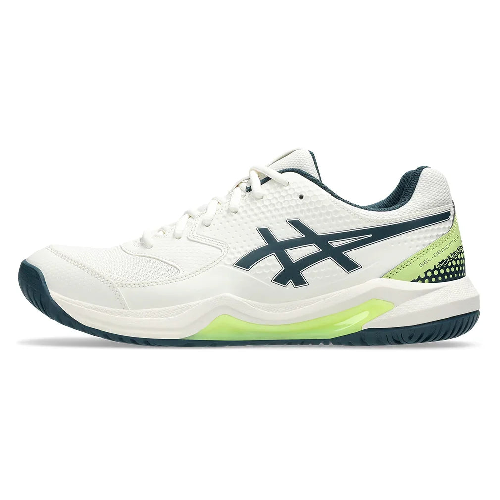 Men's GEL-Dedicate 8 Pickleball Shoes Cream and Tranquil Teal